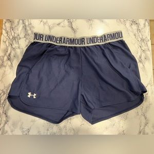 Under Armour Running Shorts- Navy and white